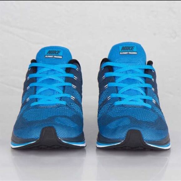 Mens FLYKNIT TRAINER  SQUADRON BLUE-WHITE SZ 10 US 44 EUR 532984-414 excellent - Picture 5 of 16